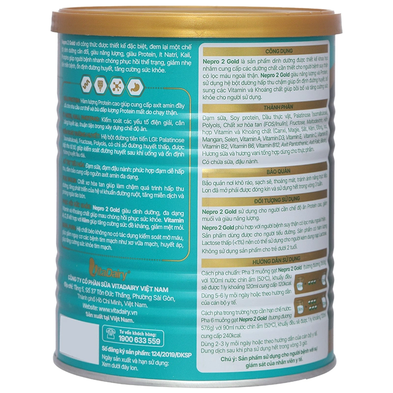 Sản phẩm dinh dưỡng chuyên biệt cho người bệnh suy thận có lọc máu ngoài thận Nepro 2 Gold - 5